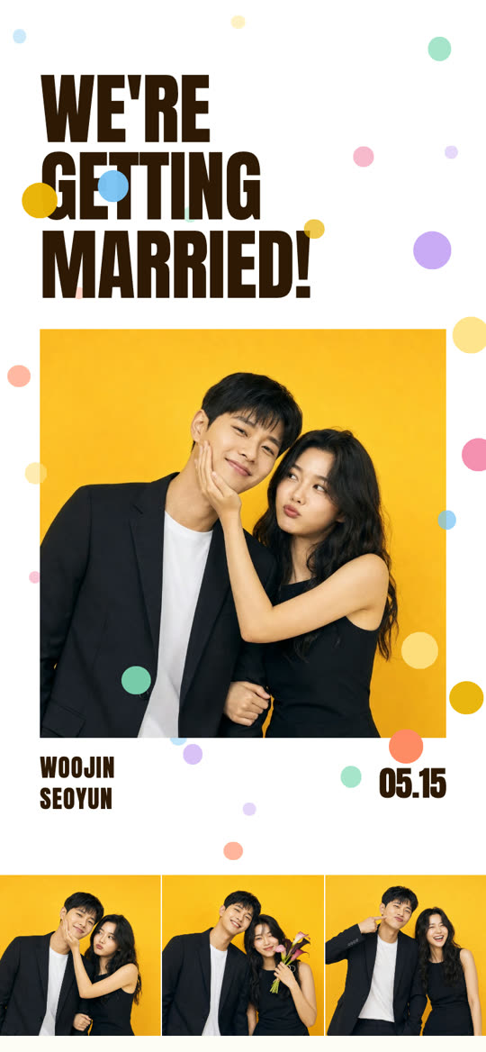 Getting Married 청첩장 디자인 미리보기