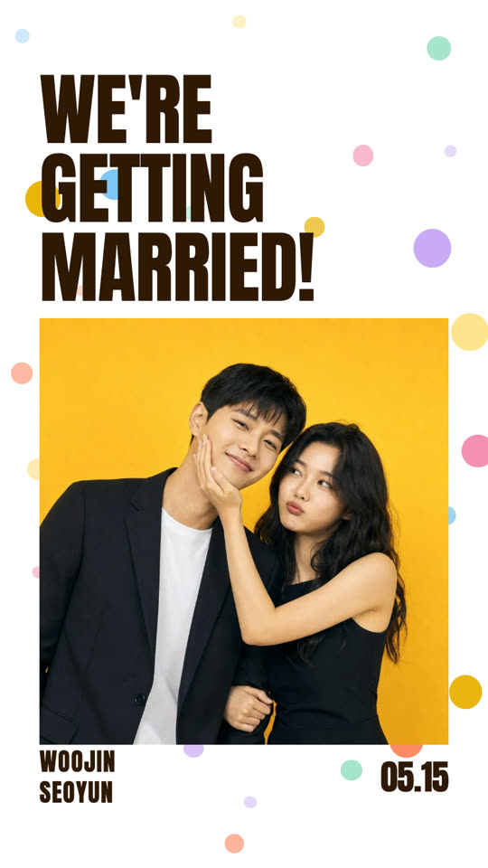 Getting Married 청첩장 디자인 미리보기